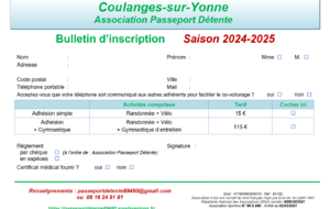 	Bulletin d'adhésion - Saison 2024-2025