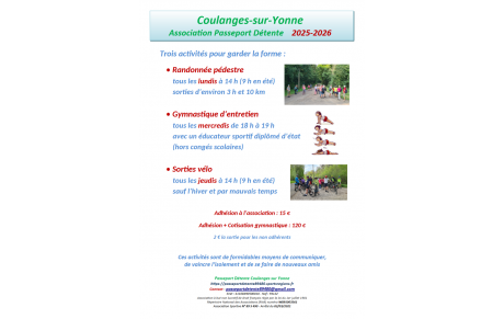 Toutes nos activités en 2025-2026