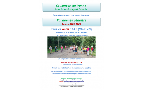 	Randonnée pédestre - Saison 2025-2026